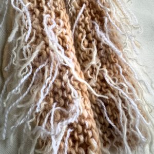 Alternative view of Pale pink & white scarf