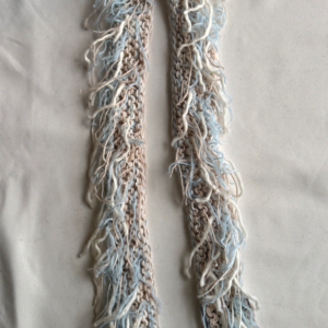 White & baby blue scarf