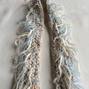 Alternative view of White & baby blue scarf