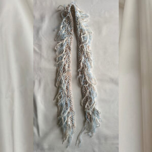 White & baby blue scarf