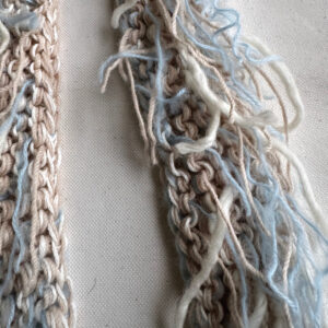 Alternative view of White & baby blue scarf