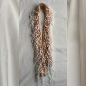 Pale pink & white scarf