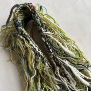 Alternative view of Green multi scarf