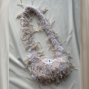 White & beige crossbody bag