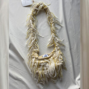 White & yellow crossbody bag