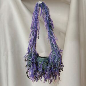 green & purple crossbody bag