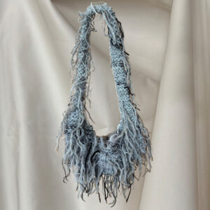grey shoulder bag
