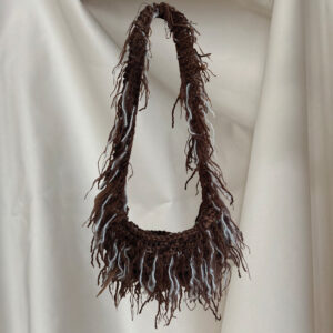 brown & baby blue crossbody bag