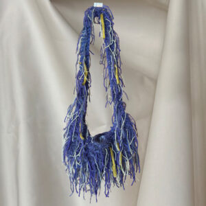 Purple & yellow crossbody bag