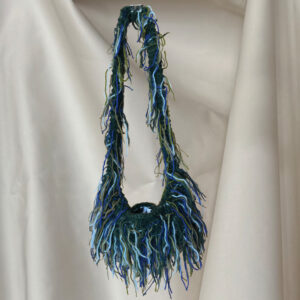 green & blue crossbody bag