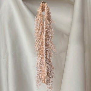 Pale pink & white scarf