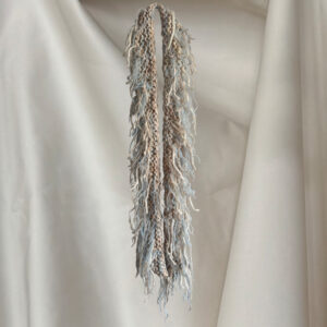 White & baby blue scarf