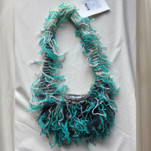 Grey & teal crossbody bag