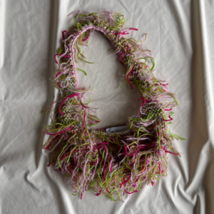 Green & pink shoulder bag